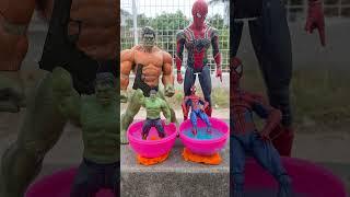 The Hulk Smash vs Amazing Spiderman relaxing #funny #marvel