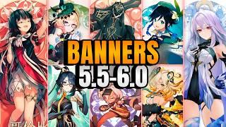 AMAZING NEWS! UPDATED 5.5 TO 6.0 BANNER ROADMAP! CAPITANO, SKIRK + GIVEAWAY WINNERS - Genshin Impact