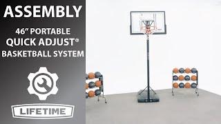 Lifetime 46" Portable Quick Adjust Basketball System | Lifetime Assembly Video