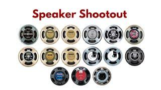 Massive Speaker Comparison Shootout - 17 Speakers -  High gain - 7 String - Celestion Eminence EV