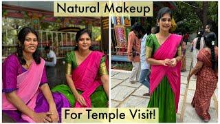 GRWM for Temple visit | Simple daily look | Effortless everyday look| No foundation routine | tamil!