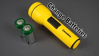 How to Change Flashlight Batteries | Camelion Flashlight