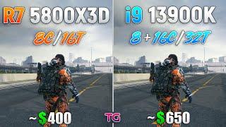 Ryzen 7 5800X3D vs Core i9 13900K - Test in 10 Games