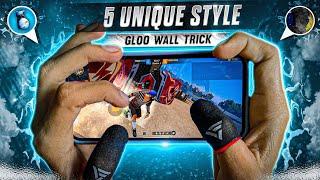 TOP 5 PLAYERS UNIQUE STYLE GLOO WALL  TRICK /  NEW GLOO WALL TRICK LIKE BRAZILIAN  PLAYERS IN FF