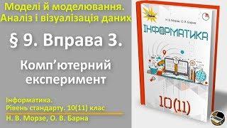 § 9. Вправа 3. Комп’ютерний експеримент | 10(11) клас | Морзе