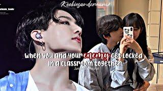 Jungkook Oneshot | When you and your enemy get locked in a classroom together | Peachygguk