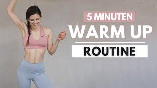 5 MIN Ganzkörper WARM UP ROUTINE für dein Home Workout | kurz, effektiv | Tina Halder