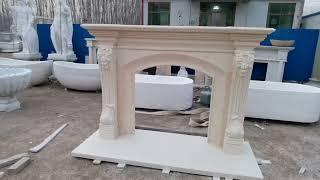 Marble fireplace mantle, fireplace surround, stone fireplace, Factory Wholesale, custom design