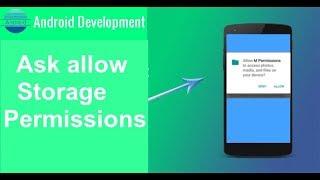 How can we ask storage permissions in android app for beginners YouTube