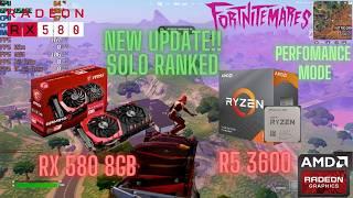 RX 580 + Ryzen 5 3600 Fortnite Ch5 S4 New Fortnitemares |Perfomance mode Low Meshes | Benchmark test