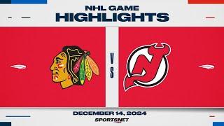 NHL Highlights | Blackhawks vs. Devils - December 14, 2024