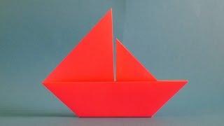 Как сделать кораблик оригами из бумаги парусник для начинающих, origami boat