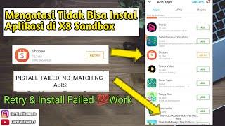 Cara Mudah Mengatasi Tidak Bisa Instal Aplikasi Shopee di X8 Sandbox, Retry terus, INSTALL_FAILED