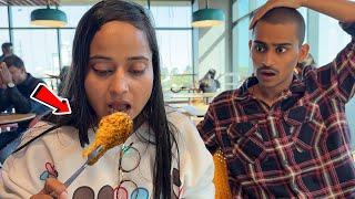 Pooja ko khila diya chicken  prank