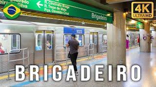 Sao Paulo, Brazil - Trains at Brigadeiro Station