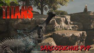 Path of Titans - Officials. INSANE Sarcosuchus PvP Compilation.