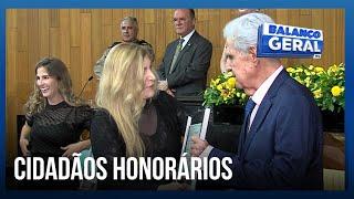 Odelmo e Ana Paula Leão recebem títulos de cidadãos honorários de Uberlândia | Balanço Geral Minas