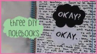 3 DIY Notebook Covers - TFIOS, Chalkboard, & Studded!