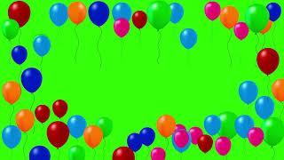 Free Flying balloon with different color create frame | Green Screen Frame Effects