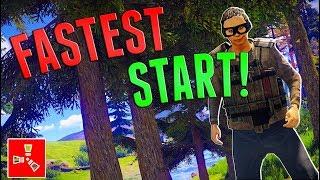 MY FASTEST SOLO START | Rust SOLO Survival #1