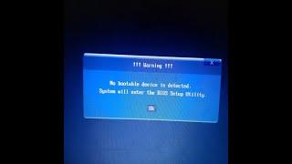 Cara Mengatasi No Bootable Device Is Detected System Will Enter The Bios Setup Utility Pada Laptop