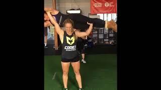 throatlift Strong and beautiful woman OverHeadLift a woman