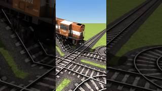 ⭕⭕Sliding Rounding⭕⭕ #bumpyforkedrailroadcrossing #crazyrails #trainsim #railway #train