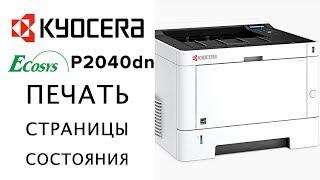 Kyocera: Печать страницы состояния | P2040