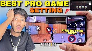 best pro game setting free fire sensitivity, graphics, HUD, fire button size