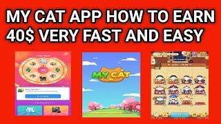 MY CAT ATTRACT WEALTH APP HOW TO EARN 40$ VERY FAST EASY TO PLAY..