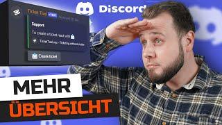 DISCORD-SERVER zu unübersichtlich? Discord TICKET TOOL hilft!