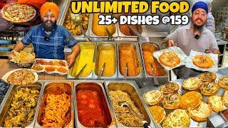 25+ Items Wala Unlimited food Buffet At Rs.159/- Only | Street Food India