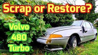 Volvo 480 Turbo - Scrap or Restore? Rotting on a driveway.
