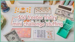 $50 FREEBIE FRIDAY | mini savings challenge stuffing | sep 2 | budgetwithamanda