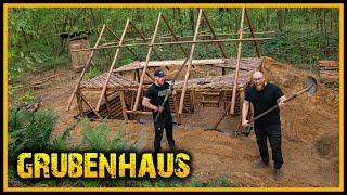 Grubenhaus 3.0 – Es wird! Holz, Holz, Holz.. Buddeln bis zum Totalversagen!  [Part 5]