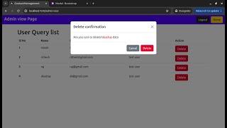 Angular delete confirmation popup dialog using bootstrap