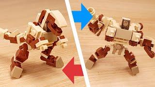 How to build mini LEGO robot Dinosaur Transformer Mech / Dinosaur T similar to  Beast Wars Megatron