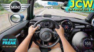 2024 Mini John Cooper Works Convertible 231 PS I Autobahn POV Top Speed with Fuel Consumption