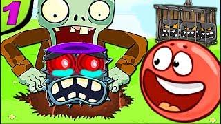 КРАСНЫЙ ШАР НАПАЛ НА ЗОМБИ ПРОТИВ РАСТЕНИЙ Несносный Шарик Plants vs zombies Red Ball 4 Мультик