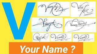 ️ V Signature Style | How To Draw Signature Like A  Billionaire (Alphabet V)