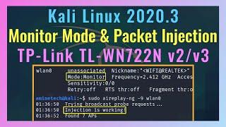 [Kali Linux 2020.3] How to enable Monitor Mode and Packet Injection on TP-Link TL-WN722N v2/v3