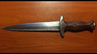 Кинжал штурмовых отрядов(Sturmabteilung)армии Германии времен ВОВ.Knife test