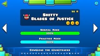 Geometry Dash - 'Sh#tty Blades of Justice' 100% Complete.