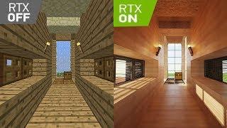 MINECRAFT С ТРАССИРОВКОЙ ЛУЧЕЙ и БЕЗ ТРАССИРОВКИ - ОГРОМНАЯ РАЗНИЦА! Minecraft Ray Tracing