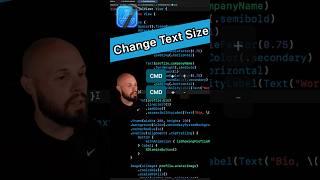 Xcode Tip - Quickly Change Text Size #iosdeveloper #swift #xcode