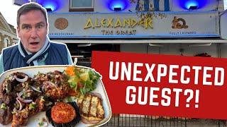 Reviewing a GREEK RESTAURANT - An UNEXPECTED GUEST!!