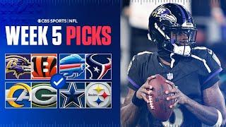 NFL Predictions and Best Bets For EVERY Week 5 Game [Ravens at Bengals, Bills at Texans & MORE]