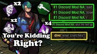 Taking On A 4 Man Swf As TRICKSTER! Ft. Salty Endgame Chat | Dead By Daylight