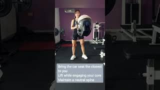 this is how you should lift and carry a baby car seat