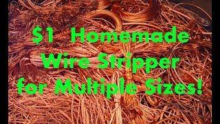 DIY $1 Homemade Wire Stripper - Copper Cord, ROMEX, & Aluminum Cable Cheap Stripping Device Tool